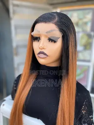 Beautiful Human Hair Blend Wig With Closure
