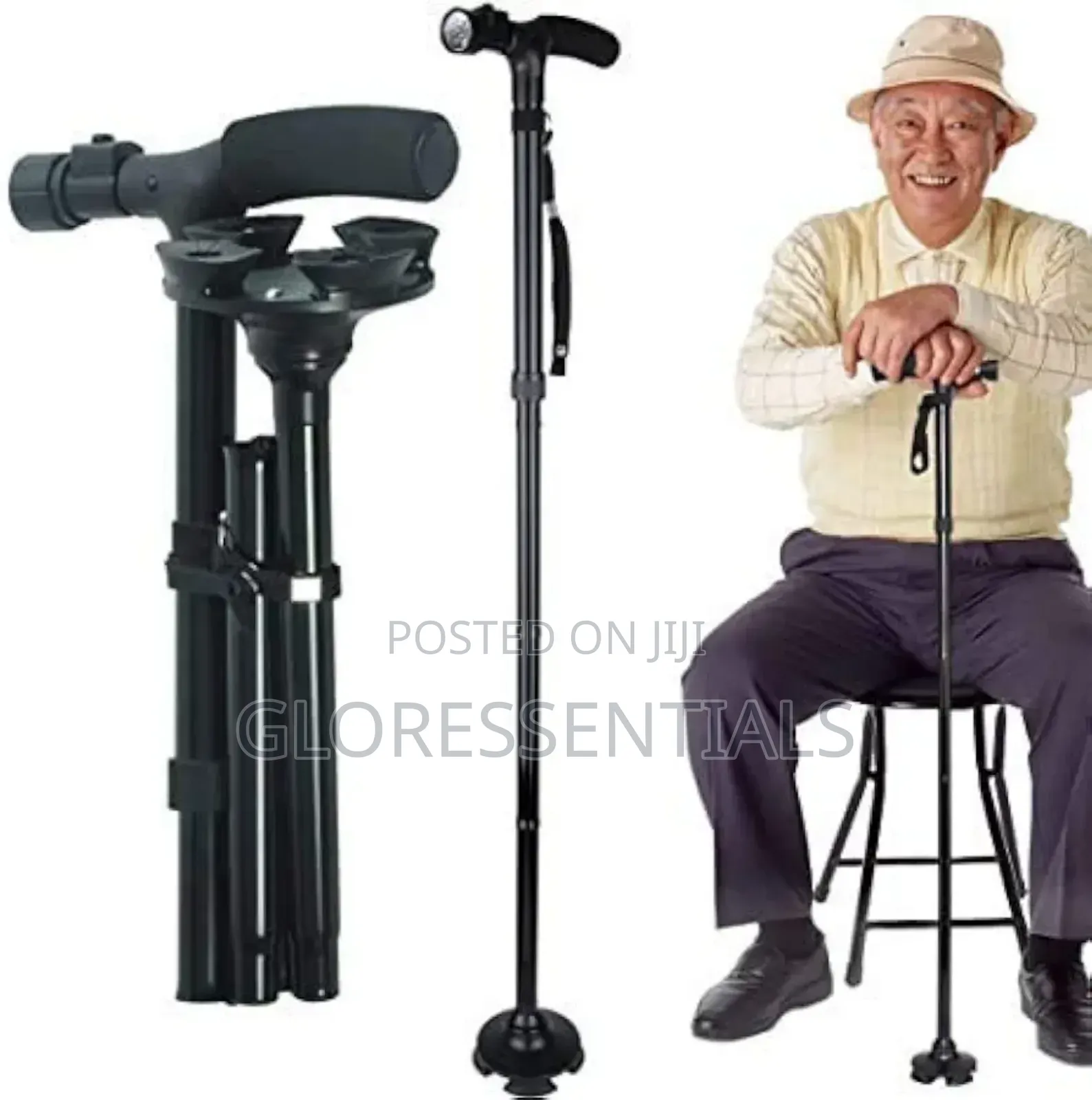 Foldable Walking Stick With Led Light