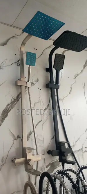 Square Standing Shower Black and Anti Rust