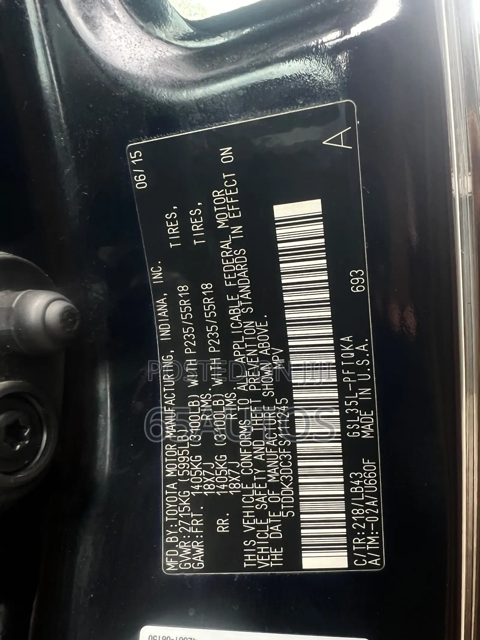Toyota Sienna 2015 Black