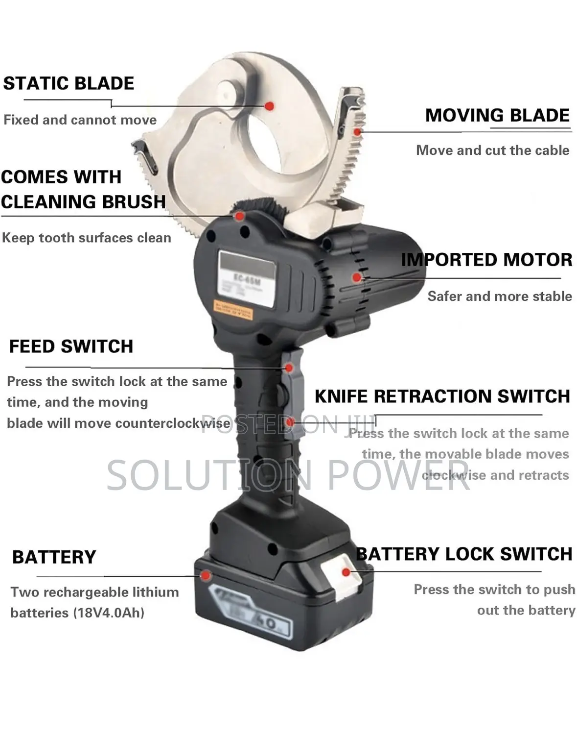Battery Ratchet Cable Cutter