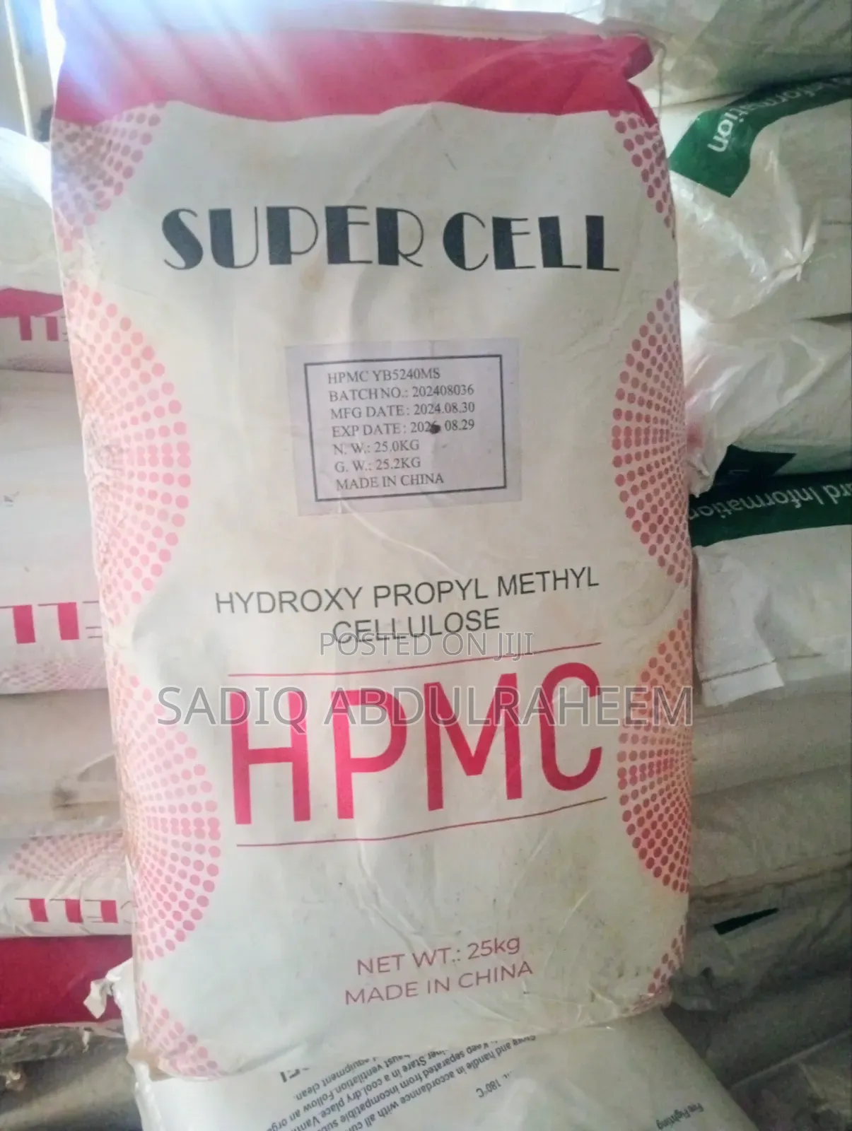 Nitrosol Hydroxypropyl Methyl Cellulose 25 Kg.