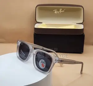 New Ray-Ban Polarized Sunglasses - Clear Frame**