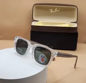 New Ray-Ban Polarized Sunglasses - Clear Frame**
