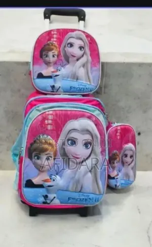 Beautiful Frozen Character Design School Bag 3-Piece Set
