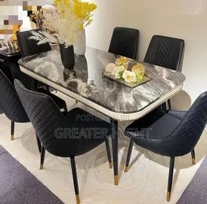 Marble Top Dining Table Set 6 Seater