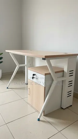 Modern Metal Office Desk With Mobile Drawers