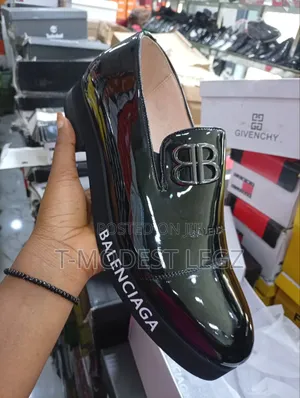 Men’s Balenciaga Patent Leather Edgy Glam Slip-on Shoes