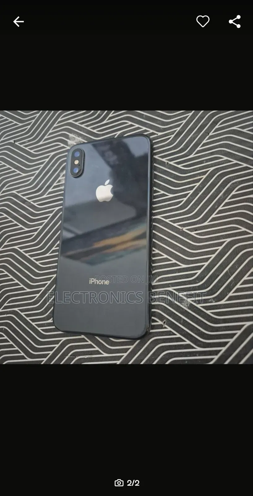 Apple iPhone X 64 GB Black
