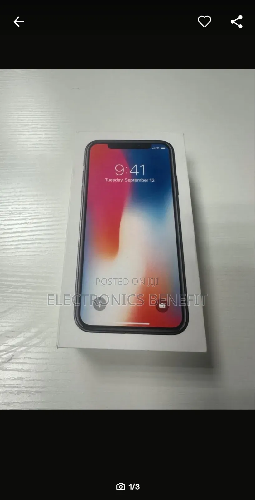 Apple iPhone X 64 GB Black