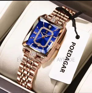 Poedager Wrist Watch Analog and Digital Brown With Blue Face