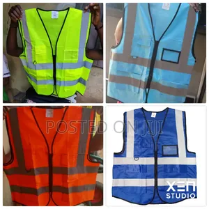 Reflective Jacket Vest With Zip and Pockets