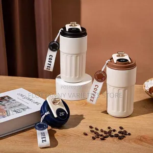 Insulated Coffee Travel Mug With Temperature Display: