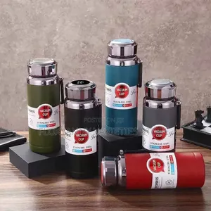 1L Stainless Steel Vacuum Insulated Hot Cold Flask With Handle