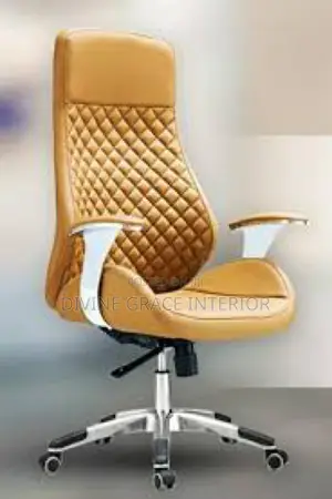 Heavy Duty Tan Leather Executive Chair