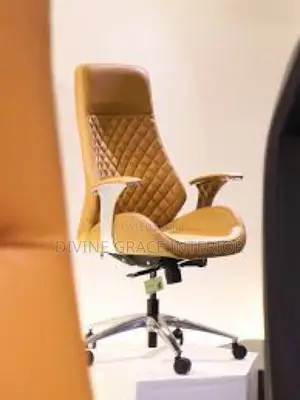 Executive Tan Leather Ergonomic Chair