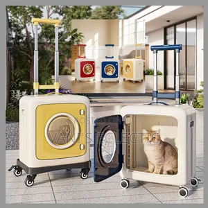 Luxury Hard-Shell Pet Trolley Suitcase –Travel Carrier for Cats Dogs