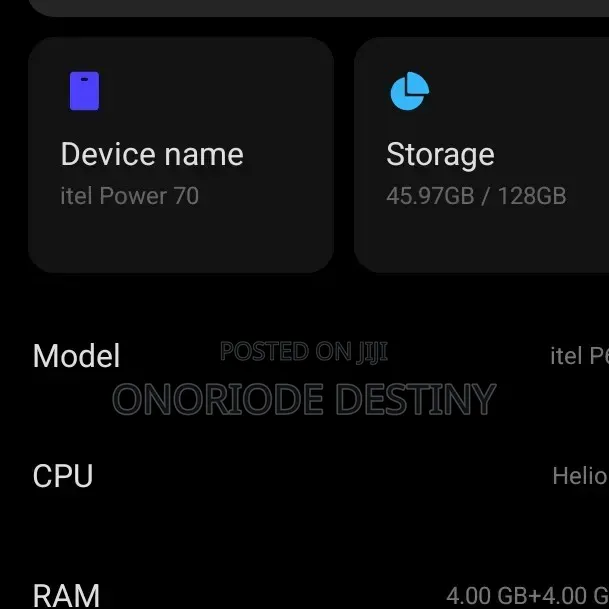 Itel Power 70 128 GB White