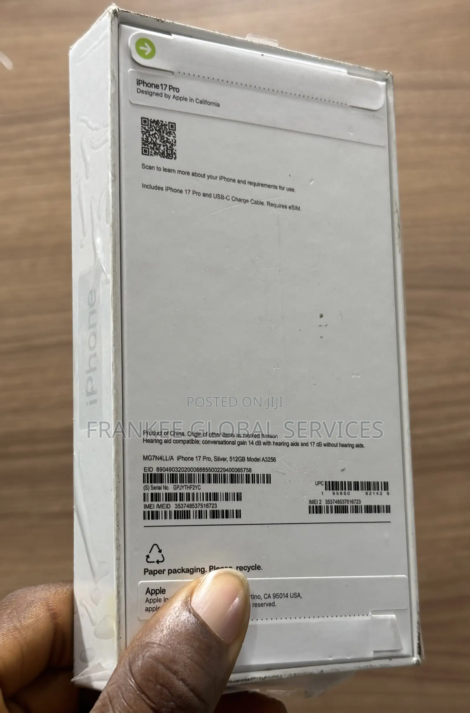 New Apple iPhone 17 Pro 512 GB Silver
