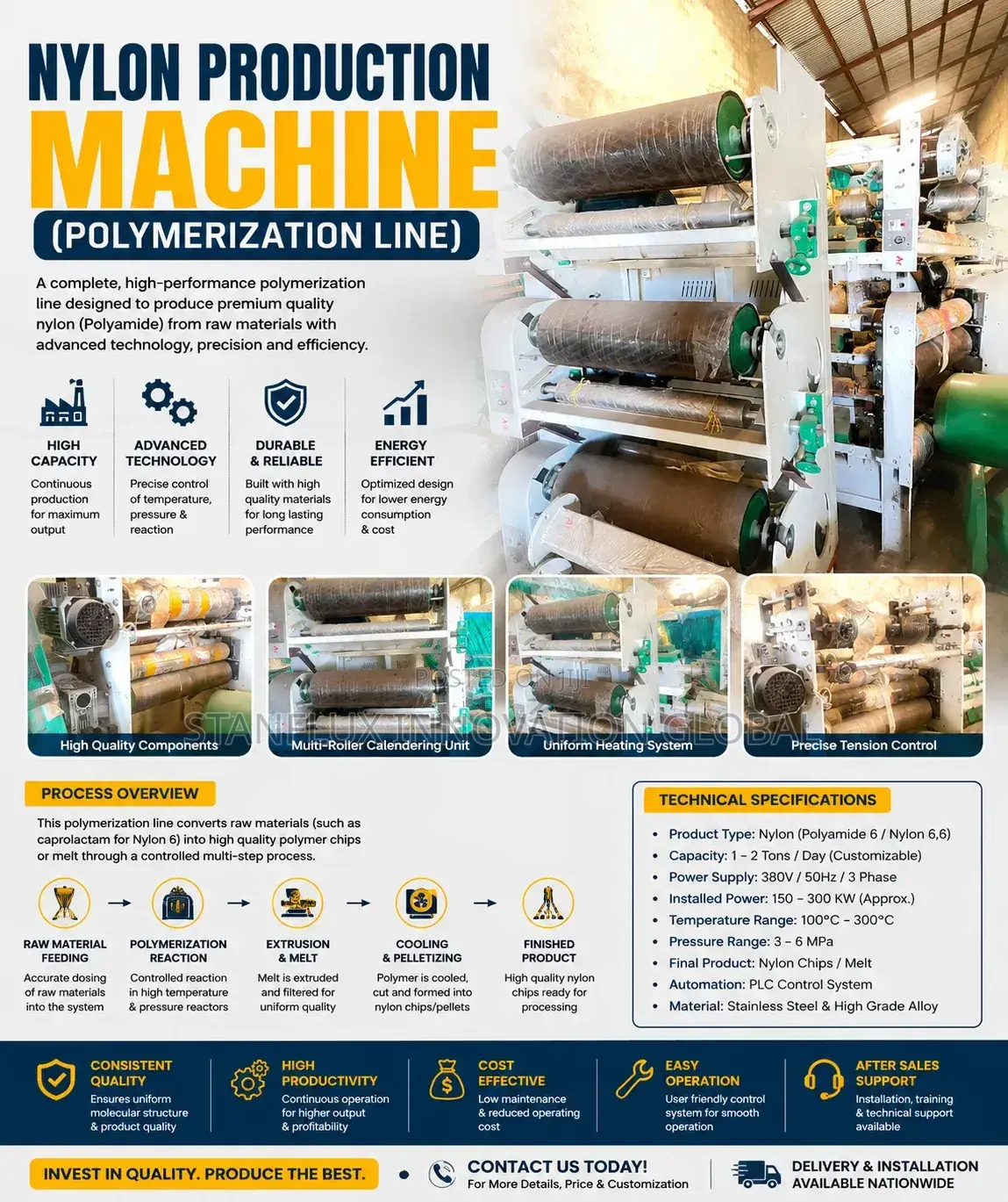 Nylon Production Machine – Polymerization Line