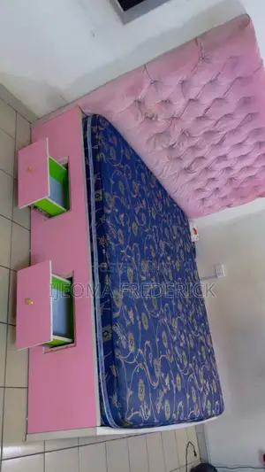 4-in-1 Bedroom Set |Bed Frame,Mirror Cabinet, Side Cabinet Shoe Rack