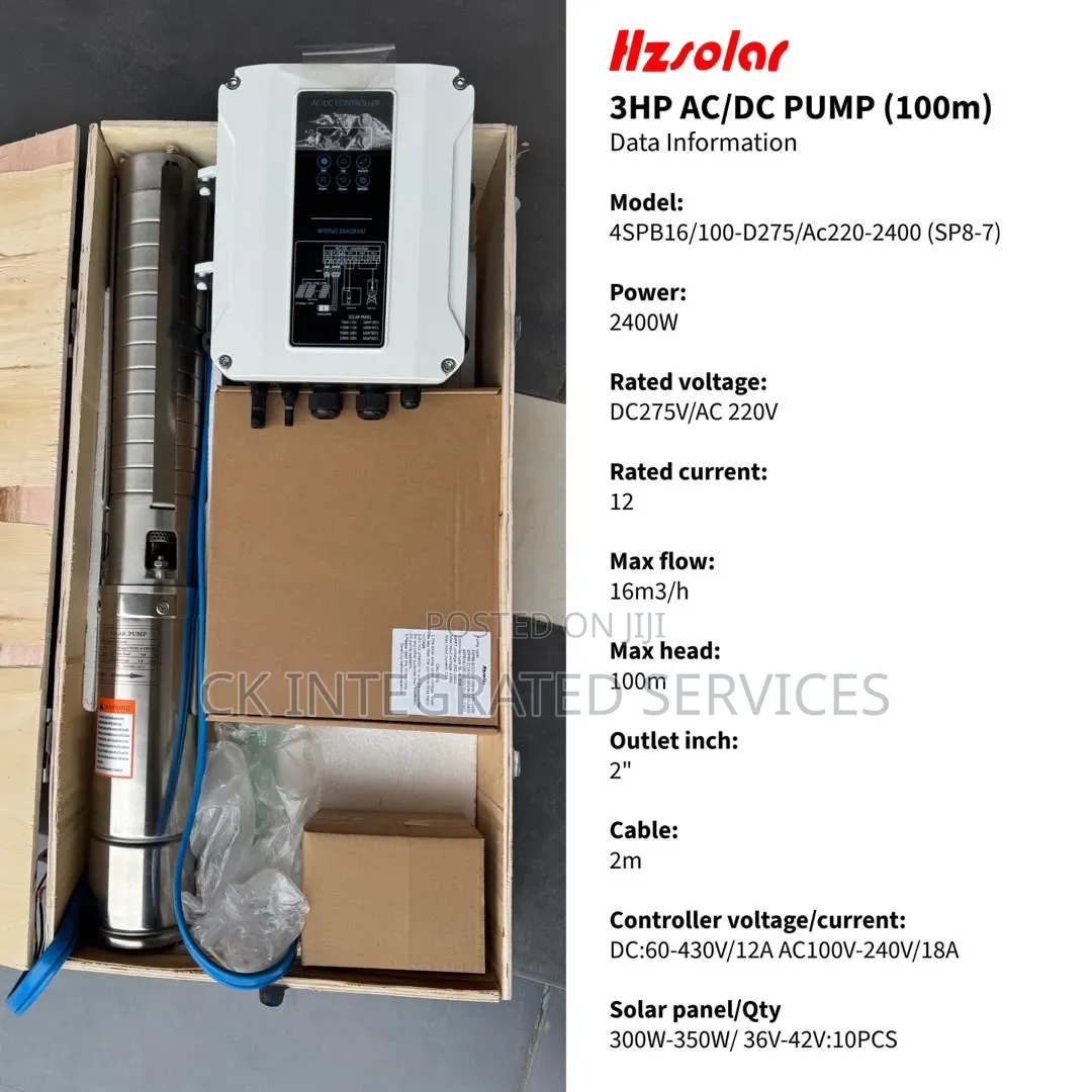 3HP Hzsolar AC/DC Pump