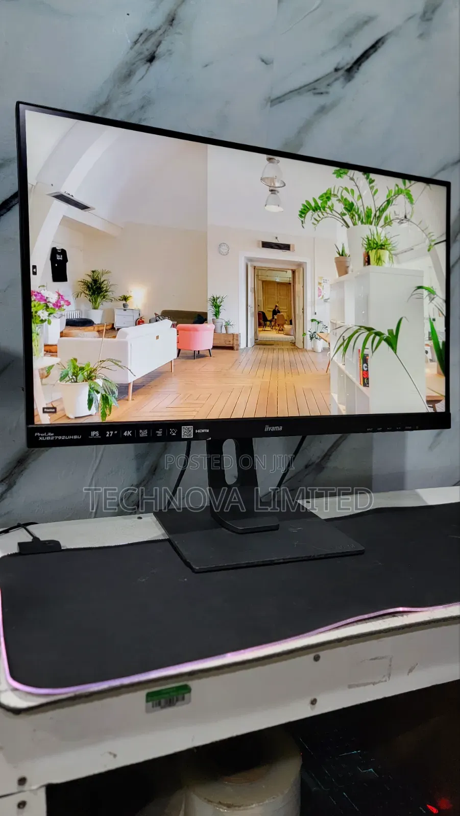 Iiyama Prolite Xub2792uhsu-B6 27" Ulltra Slim, Ips 3840x2160,
