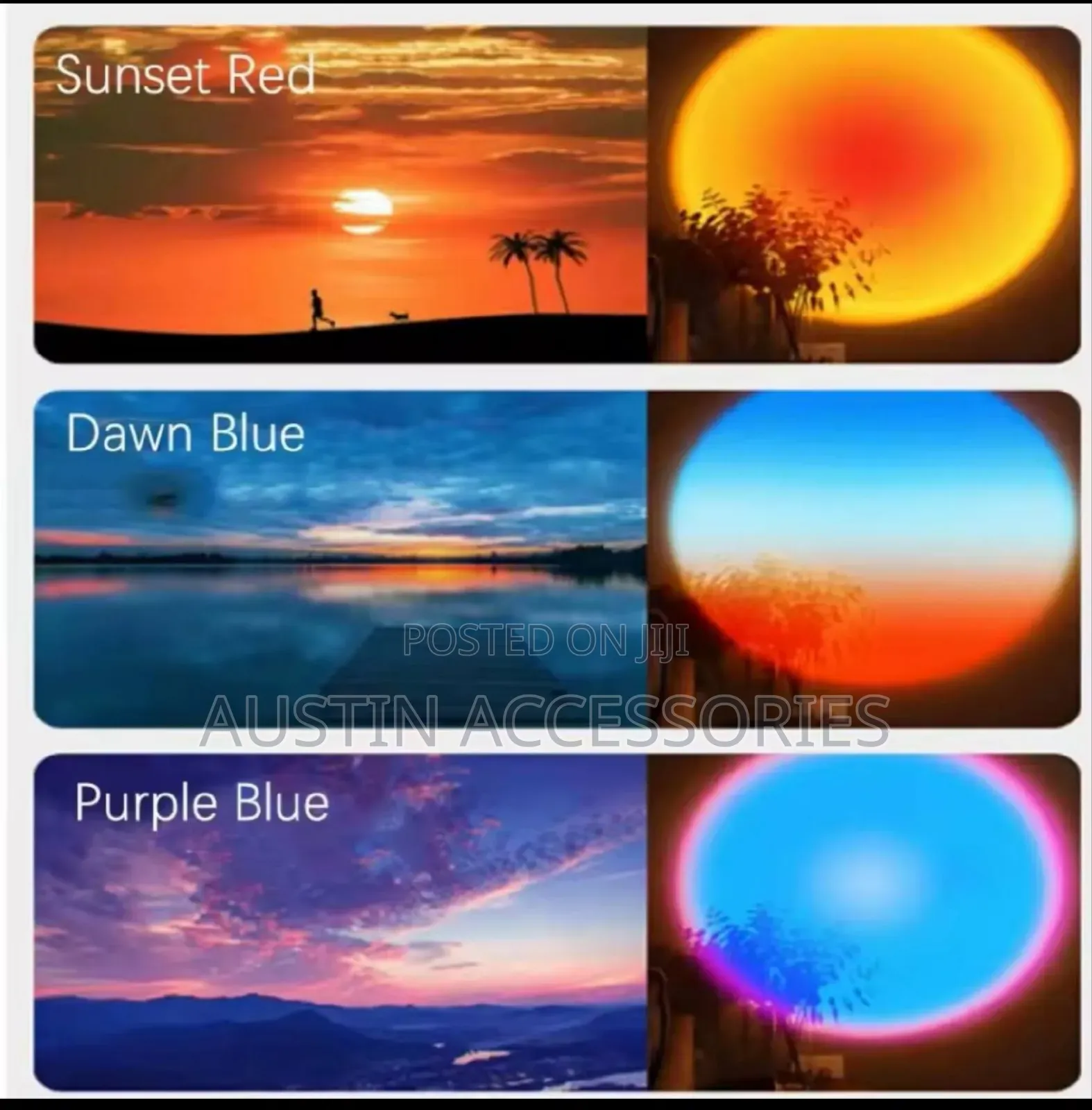 Surface Mounted Adjustable 180 Degree Sunset Lamp Projection