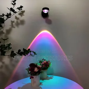 Rechargeable Sunset Lamp Light Projector Decoration Home Wall Lamp