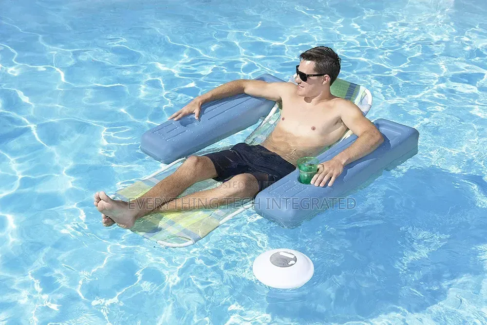 Poolmaster 54504 Portable Floating Waterproof Multi-Light Speaker
