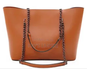 Women’s Fashion Large Capacity Chain Shoulder Tote Bag – Tan Brown