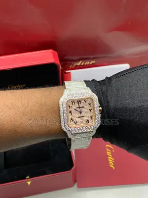 Cartier Santos De Cartier “Iced Out”custom