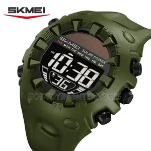 SKME Solar Power Digital Sports Watch