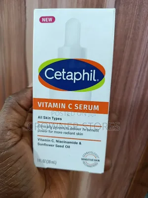 Cetaphil Vitamin C Serum for Dark Spots, Niacinamide,Fragrance Free,