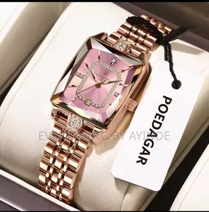 Poedager Wrist Watch Analog and Digital Brown With Pink Face