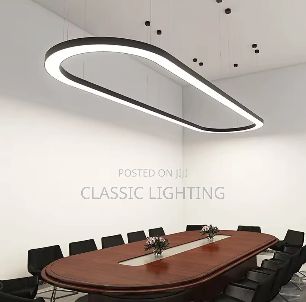 Modern Oval LED Chandelier Round Circular Ceiling Chandelier