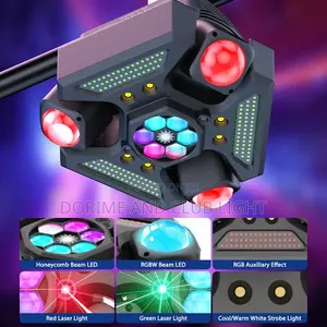 3 Arms Triangle Led Moving Head Light + Laser
