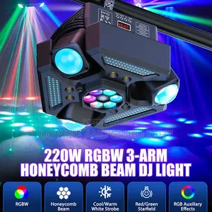 3 Arms Triangle Led Moving Head Light + Laser