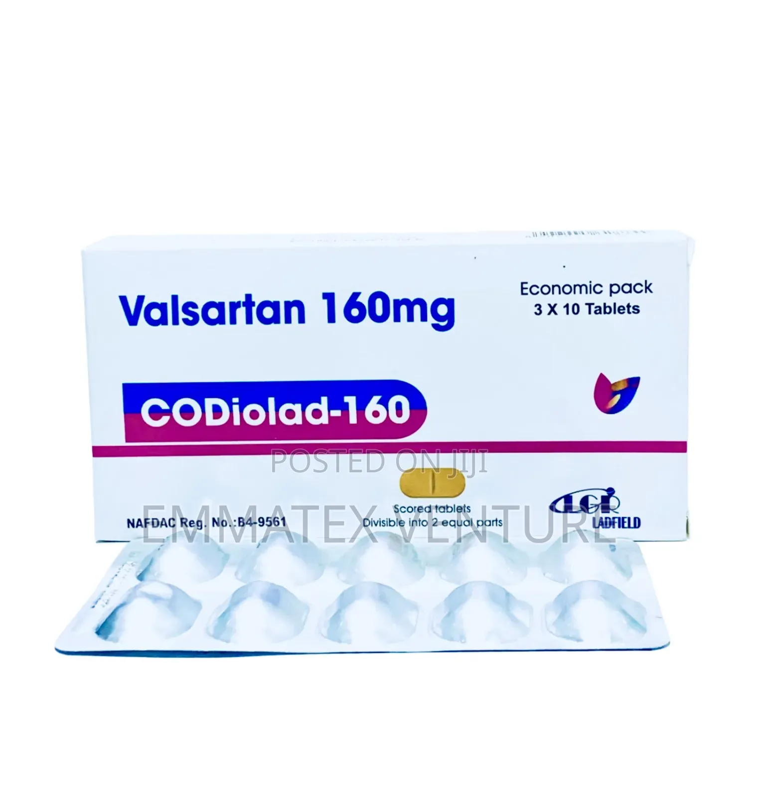 CODiolad 160mg Tablet (Valsartan) X30