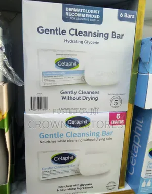 Cetaphil Gentle Cleansing Bar Soap, Sensitive Dry Skin, 4.5oz, 6ct