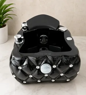 Luxury Doted Black Pedicure Bowl - Spa Basin
