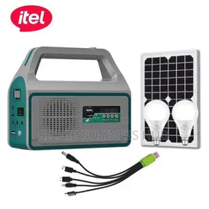 Itel Portable LED Solar Lighting System 3 Led Bulbs, Panel and Charg