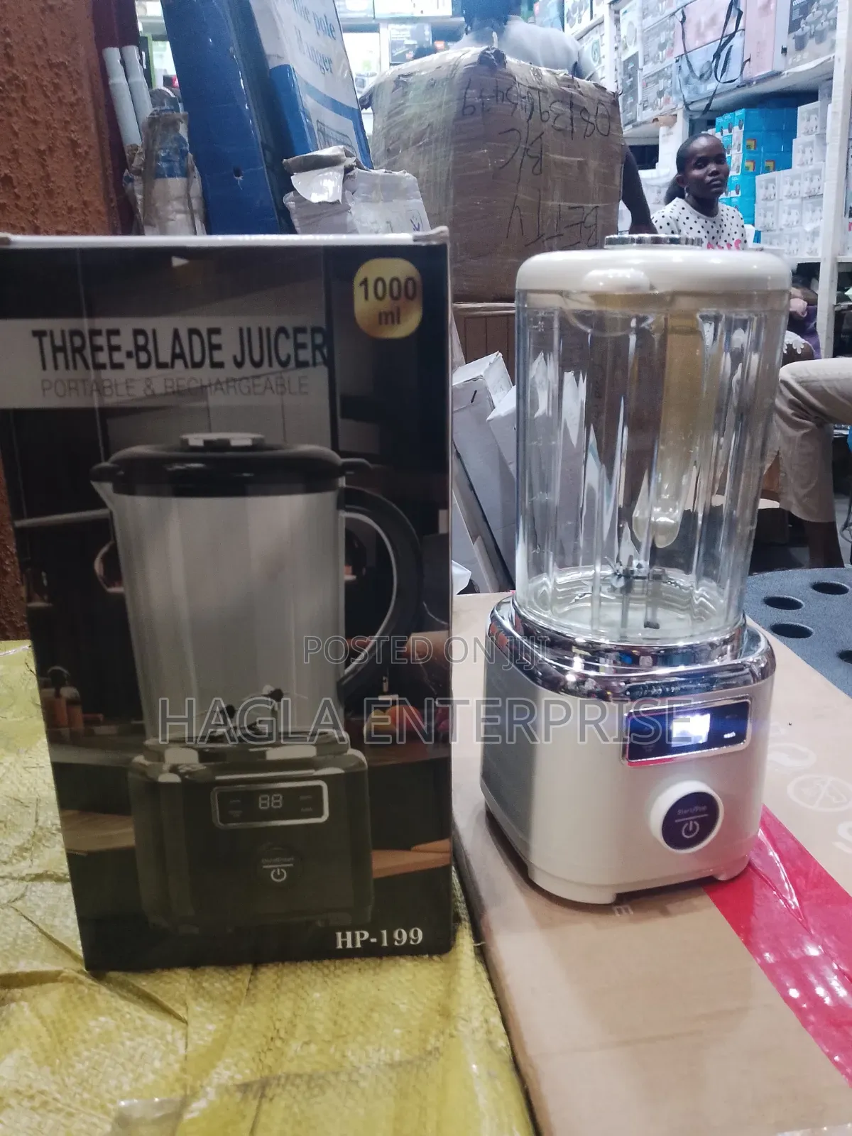 Portable Rechargeable 3-Blade Juicer Blender