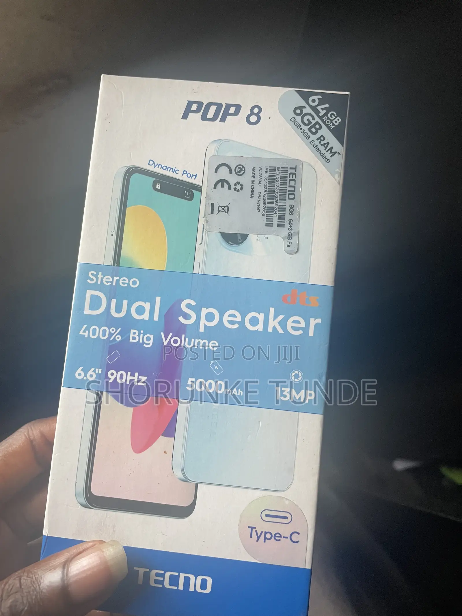 Tecno Pop 8 64 GB Graphite