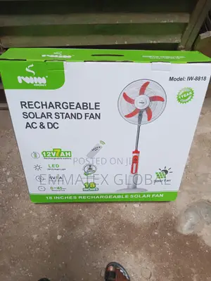 Rechargeable Iwin Solar Fan 18" DC AND AC