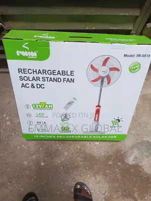 Rechargeable Iwin Solar Fan 18" DC AND AC