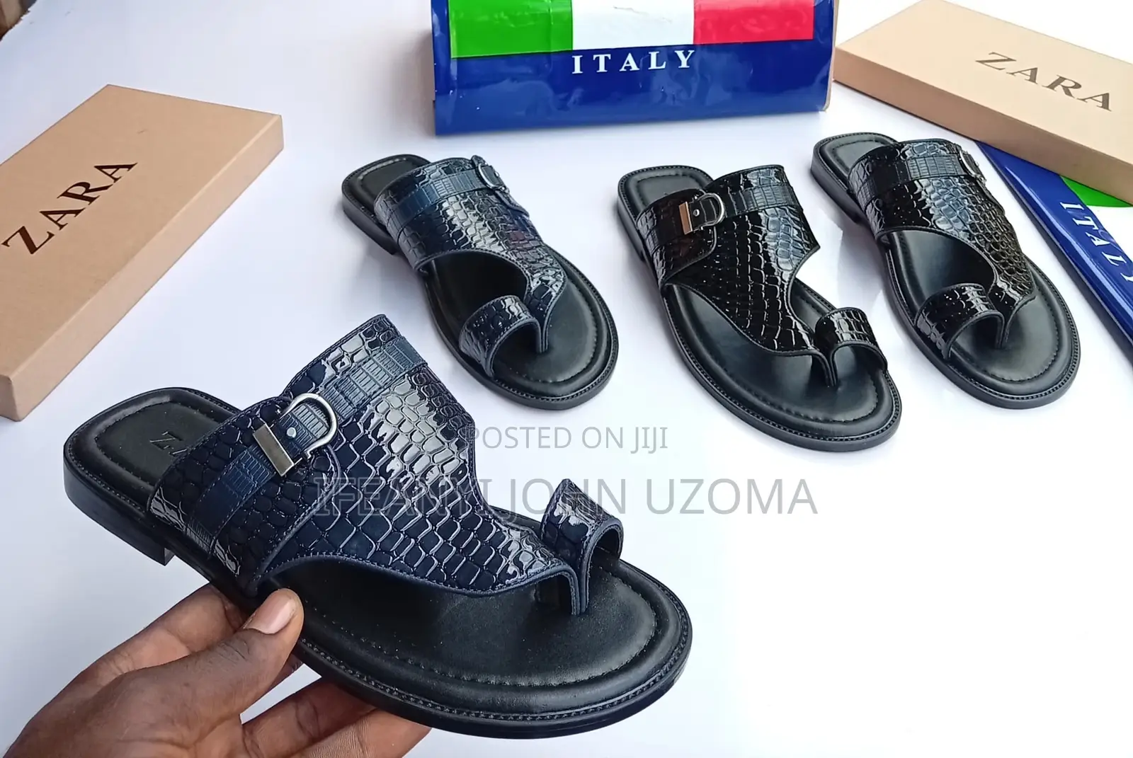 Zara Classic Leather Slippers
