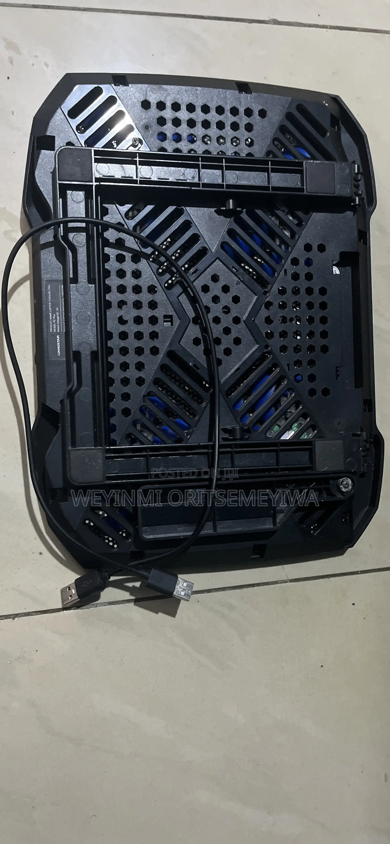 COOLCOLD 5 Fan, Laptop Cooling Pad, Multi-Adjustable + Phone Holder