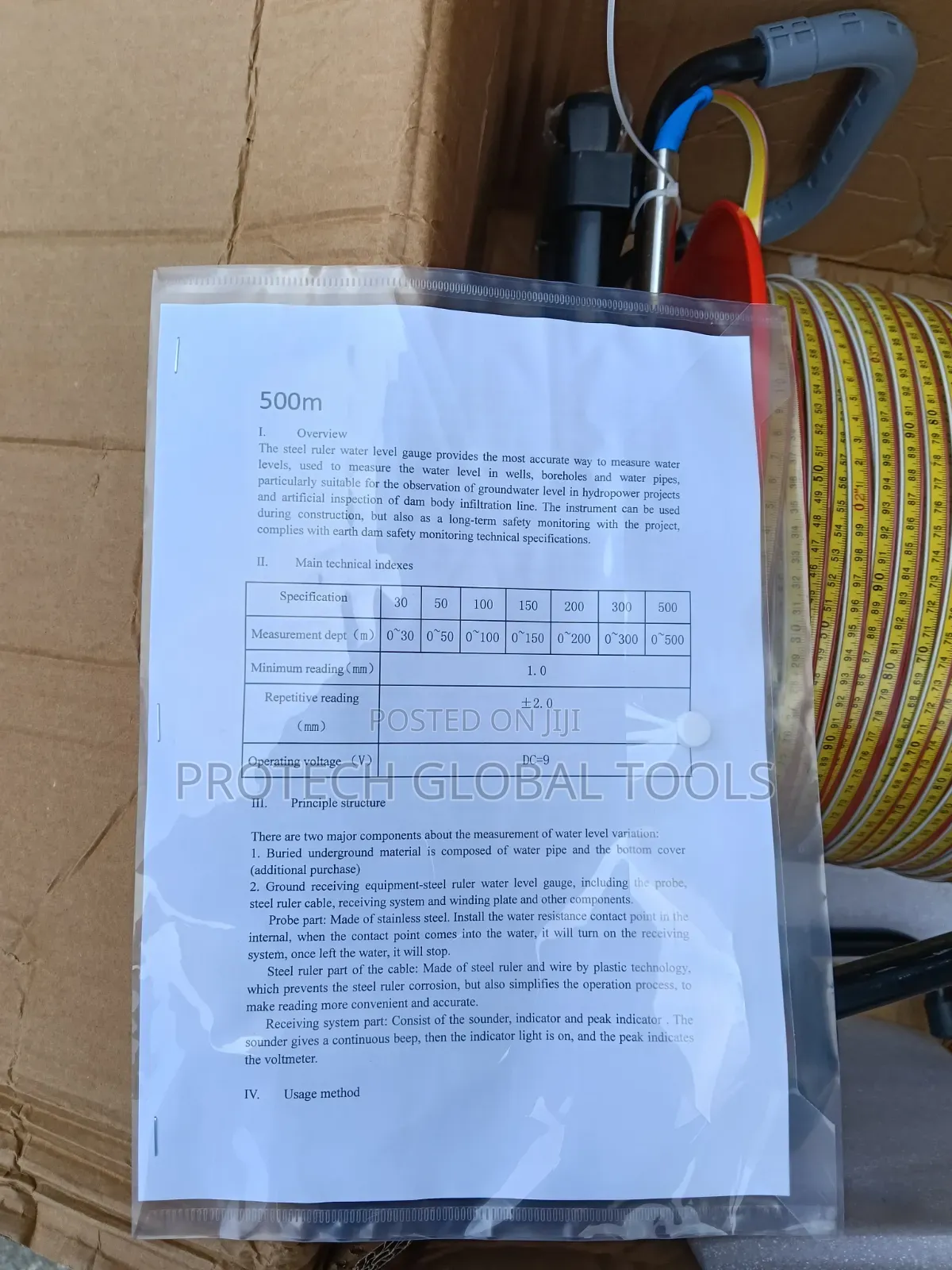 500 Meters Water Level Meter