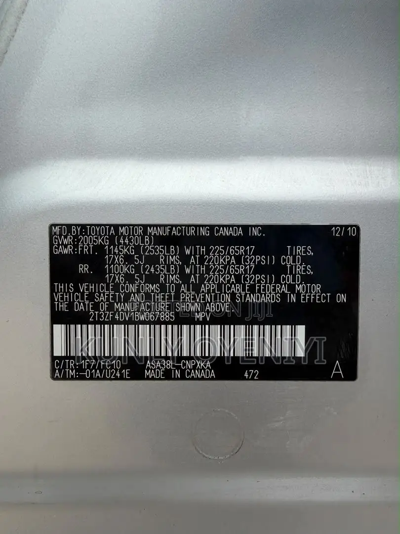 Toyota RAV4 2.5 4x4 2011 Silver